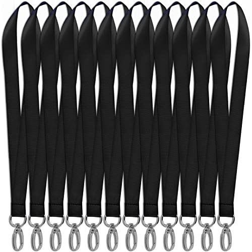 Aomhrek 12 Stück Schlüsselband Schwarz 45cm, Schlüsselbänder mit Metallhaken, Schlüsselband zum Umhängen Ideal für Studentenausweise, Arbeitsausweise, Schlüssel und Zugangskarten Aomhrek 12 Stück Schlüsselband Schwarz 45cm, Schlüsselbänder mit Metallhaken, Schlüsselband zum Umhängen Ideal für Studentenausweise, Arbeitsausweise, Schlüssel und Zugangskarten von Aomhrek