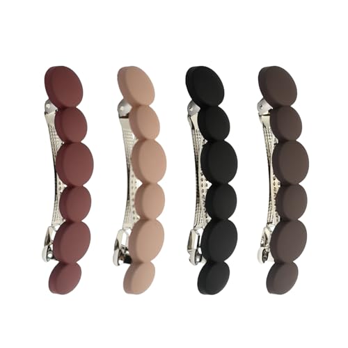 4 Stück Haarspangen Damen, Französische Haarspange, Automatisch Haarclips, Haarclips Klein, Damen Mädchen Haarspangen Set für Feines und Mittleres Haar von Aomhrek