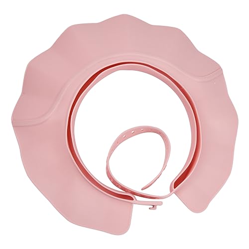 Duschhaube Kinder Augen und Ohren Schützen Haare Waschen Kinderschutz Einstellbar Duschhaube Verdreifachen Badehaube Kinder Silikon Rosa von Aomhrek