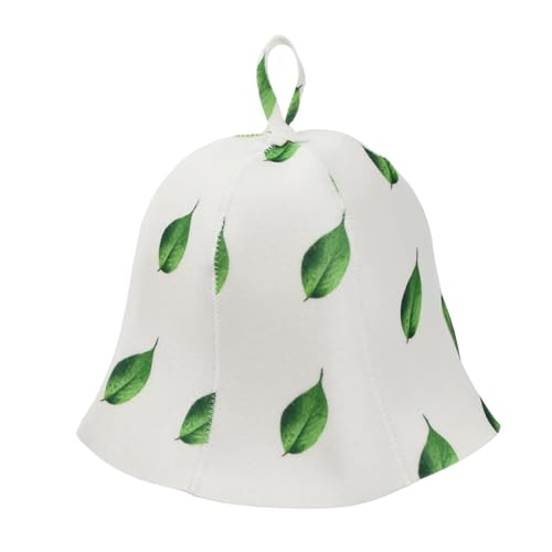 Aomhrek Hohe Temperaturbeständigkeit Saunahut, Wasseraufnahme-Wärmedämmung Sauna Hut, Sauna Mütze Robust und Langlebig, Saunahut Herren Saunahut Damen (Blätter, Einheitsgröße) von Aomhrek