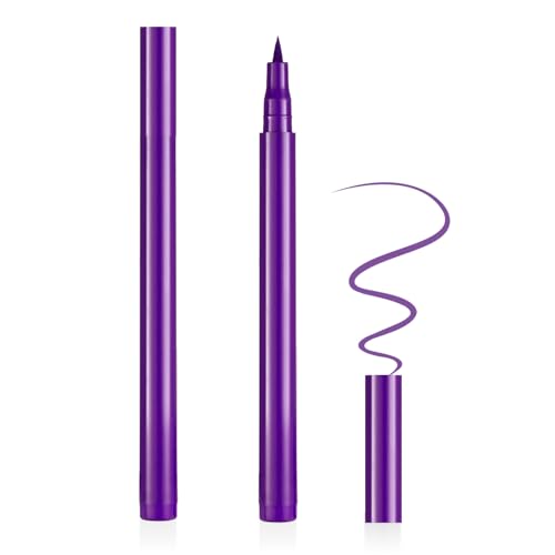 Aomig 24h-Wasserfester Eyeliner Präziser Veganer Eyeliner Flissig mit Langzeit-Halt Smudge-Proof Formel Eye-liner Sanfte Kajalstifte empfindliche Augen perfekt für Täglich Maskenbildner (Lila, 1.6g) Aomig 24h-Wasserfester Eyeliner Präziser Veganer Eyeliner Flissig mit Langzeit-Halt Smudge-Proof Formel Eye-liner Sanfte Kajalstifte empfindliche Augen perfekt für Täglich Maskenbildner (Lila, 1.6g) von Aomig
