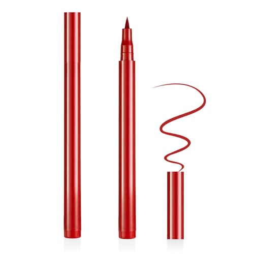 Aomig 24h-Wasserfester Eyeliner Präziser Veganer Eyeliner Flissig mit Langzeit-Halt Smudge-Proof Formel Eye-liner Sanfte Kajalstifte empfindliche Augen perfekt für Täglich Maskenbildner (Rot, 1.6g) Aomig 24h-Wasserfester Eyeliner Präziser Veganer Eyeliner Flissig mit Langzeit-Halt Smudge-Proof Formel Eye-liner Sanfte Kajalstifte empfindliche Augen perfekt für Täglich Maskenbildner (Rot, 1.6g) von Aomig