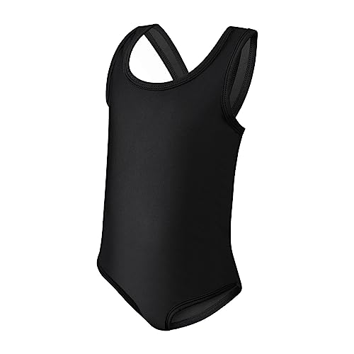 Aomig Badeanzug Mädchen, Solid Badeanzüge mit Ringerrücken, Schwarz Blickdicht Badeanzug Damen Bauchweg, Anti-Pilling UV-Schutz Swimsuits, Sport Rückenfrei Schwimmanzug Swimming Suits(XL) von Aomig