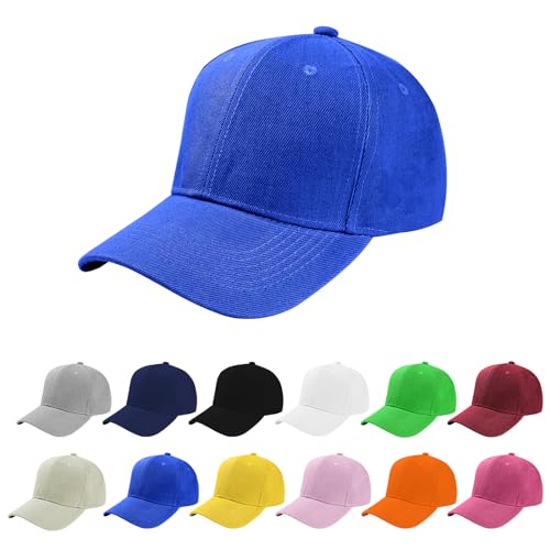 Aomig Basecap Unisex, Freizeit Baseball Cap Herren und Damen, Einstellbare Kappe mit Schirm, Sonnenschutz Baseballkappe für Outdoor Running Tennis Golf Reisen(Blau) von Aomig