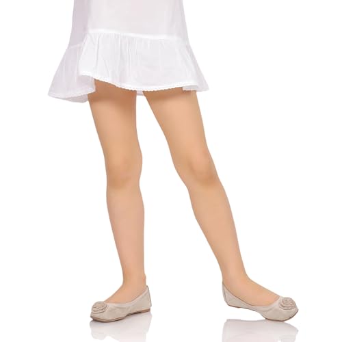 Aomig Strumpfhose Mädchen Ballettstrumpfhose, Microfaser 20 DEN Kinder Ballett Strumpfhose, Halbtransparente Strumpfhose Ballett Leggings Strümpfe Tanzstrumpfhose mit Fuß für 3–7 Jahren von Aomig