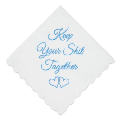 Aomig Taschentücher Herren, Einstecktuch Weiss Baumwolle, Stofftaschentücher Herren Traditionelle Taschentücher Stoff Herren Handkerchief, Wiederverwendbar Herrentaschentücher(Stickstil-A) von Aomig