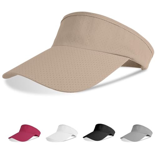 Aomig Visor Cap, Mode Schirmmütze Herren und Damen, Atmungsaktiv und Schweißabsorbierend Sommerkappe Kappe mit Sonnenvisier, Sonnenschutz Schirmcap für Outdoor Golf Baseball Tennis(Lotusfarbe) von Aomig