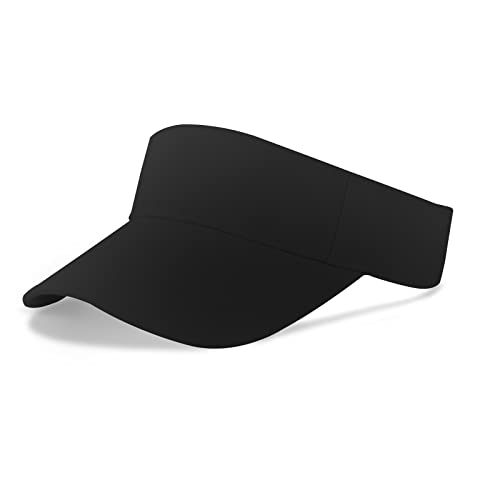 Aomig Visor Cap, Mode Schirmmütze Herren und Damen, Atmungsaktiv und Schweißabsorbierend Sommerkappe Kappe mit Sonnenvisier, Sonnenschutz Schirmcap für Outdoor Golf Baseball Tennis (Schwarz) von Aomig