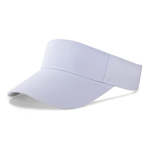 Aomig Visor Cap, Mode Schirmmütze Herren und Damen, Atmungsaktiv und Schweißabsorbierend Sommerkappe Kappe mit Sonnenvisier, Sonnenschutz Schirmcap für Outdoor Golf Baseball Tennis (Weiss) von Aomig