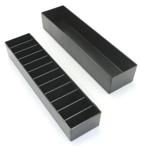 Laube Mini Blade Case Organizer for Clipper Blades - Professional 12 Slot Clipper Blade Caddy (9.25" x 2.25" x 2.25") - Detachable Snap On Lid- Made in The USA - Black - 3 Pack von Aomlike
