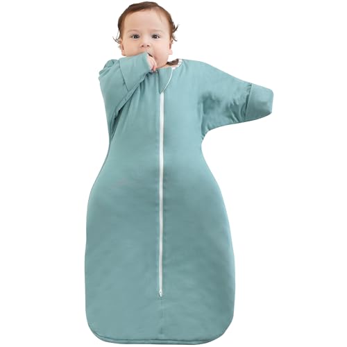 Aomloge PuppyPaws Baby-Schlafsack, 1,5 Tog, Wickeltuch mit langen Ärmeln und Fäustlingmanschetten, Bambus-Viskose, 9–15 Monate, tragbare Decke für Babys mit 2-Wege-Reißverschluss Aomloge PuppyPaws Baby-Schlafsack, 1,5 Tog, Wickeltuch mit langen Ärmeln und Fäustlingmanschetten, Bambus-Viskose, 9–15 Monate, tragbare Decke für Babys mit 2-Wege-Reißverschluss von Aomloge