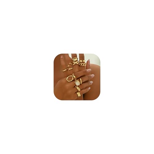 Aonklot Stapelbares Ring-Set, Knöchelringe für mehrlagigen Schmuck, mutige Statement-Mode-Ringe, Geschenk für Sie, Metall, Kein Edelstein Aonklot Stapelbares Ring-Set, Knöchelringe für mehrlagigen Schmuck, mutige Statement-Mode-Ringe, Geschenk für Sie, Metall, Kein Edelstein von Aonklot