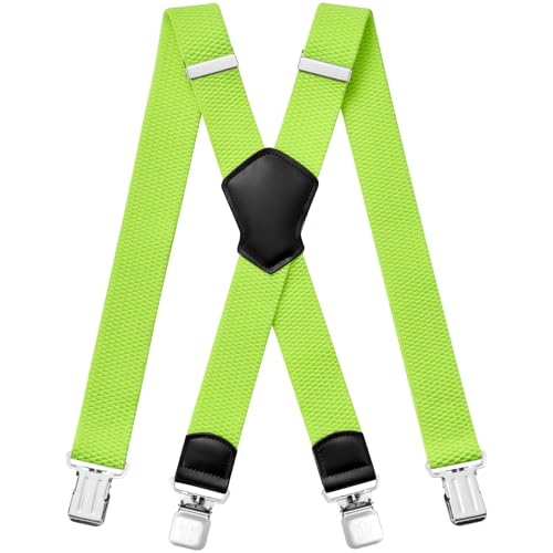Aonvmdis Hosenträger für Herren 4 starken Clips 4cm breit, X Form elastisch einstellbar Länge für Männer und Damen Overalls Jeans, Arbeitshosen, Jumpsuits von Aonvmdis