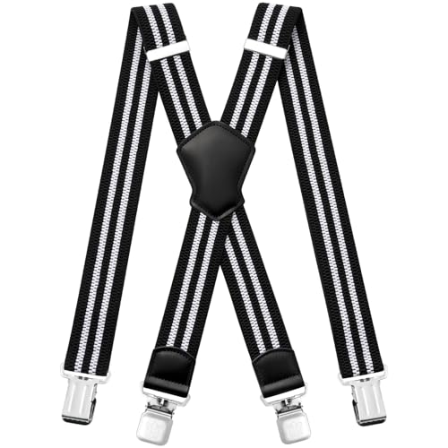 Aonvmdis Hosenträger für Herren 4 starken Clips 4cm breit, X Form elastisch einstellbar Länge für Männer und Damen Overalls Jeans, Arbeitshosen, Jumpsuits Aonvmdis Hosenträger für Herren 4 starken Clips 4cm breit, X Form elastisch einstellbar Länge für Männer und Damen Overalls Jeans, Arbeitshosen, Jumpsuits von Aonvmdis