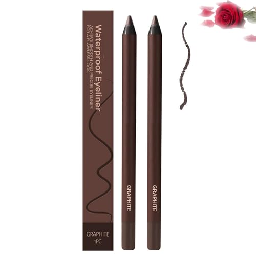 Beyonddraw 24 Std. Wasserfester Eyeliner Duo, anspitzbarer Kajalstift – Beyonddraw Eyeliner, Systemischer wasserfester Eyeliner, geschmeidig und leicht zu färben, verwischt nicht (Graphite) von Aoomud