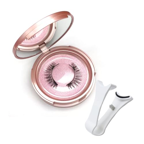 Dalarey Magnetische Wimpern-Set, Wiederverwendbare Doppelte Magnetische Wimpern Ohne Eyeliner, Ohne Kleber, Wasserfest, Sicher, Einfach Zu Tragen (1 Paar Natur) von Aoomud