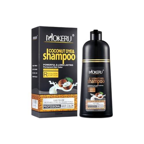 Eterna Vida Farbfärbe-Shampoo, Haarfärbe-Shampoo 3 In 1, Sofortiges Kräuter-Färbe-Shampoo Für Frauen Und Männer – Ammoniakfrei, Semi-permanentes Haarfärbe-Shampoo (08# Naturschwarz) von Aoomud