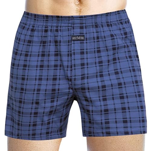 Aoouekul Schlafanzughose Herren Kurz Karierte Schlafshorts Kurze Pyjamahose Pyjama Hosen für Herren Pyjama Hose Schlafanzughosen (Violett, 3XL) von Aoouekul