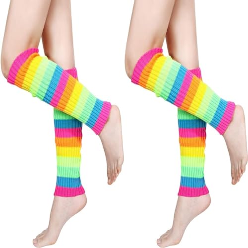 Aoouekul Stulpen Damen Wolle 2 Paar Leg Warmers Women Beinstulpen Legwarmers Beinlinge Beinwärmer für Damen Wadenwärmer (6 Farben) von Aoouekul