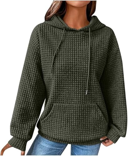 Hoodie Damen Kuschel One Piece Kapuzenpullover Japan Hoodie Waffelstrick Frauen Kapuzenpulli Kuschel Comfy Sweatshirts(Weiß) (DE/NL/SE/PL, Alphanumerisch, L, Regular, Regular, Grün) von Aoouekul