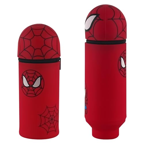 Aopskumd Redman Federmäppchen [2-in-1 Design]-Kreatives Federmäppchen Kinder mit Wasserdichtem Reißverschluss Weiches Cartoon Stifteetui Multifunktionales Stifteorganizer mit Tierdesign Standfunktion von Aopskumd