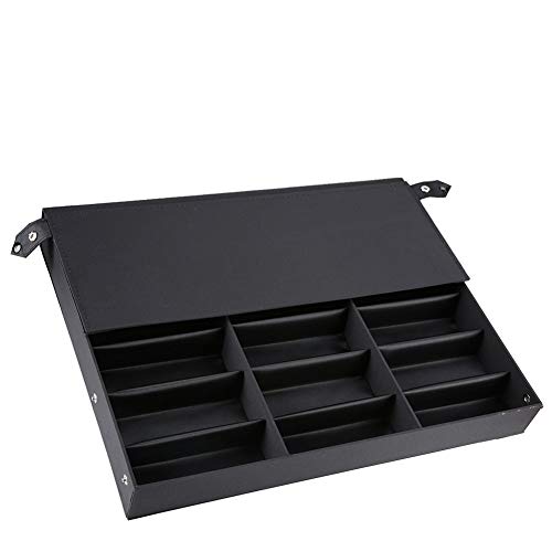 18 Gitterbrillen Display Ständer Sonnenbrillen Aufbewahrungsbox Schmuck Organizer mit Schwarzer Abdeckung, Faltbare Brille Hülle für Zuhause oder Display Verwendung von Aoresac
