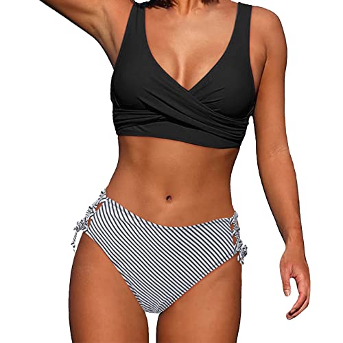 Aoseiens Bikini Damen High Waist Badeanzug Bauchweg Push Up Bikini-Sets f黵 Damen Sexy Bademode Zweiteiliger Bikini High Waist Damen Badeanzug Badeanz黦e Swimsuits von Aoseiens