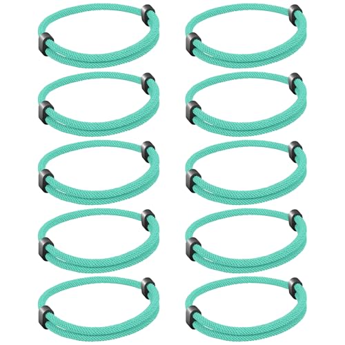 Geflochtenes Seil-Armband für Männer und Frauen, nautisches Strand-Surf-Armbänder, Geschenk-Set für Sport, handgefertigte gewebte Schnurarmbänder mit verstellbarem Knoten, 10 Stück, 5-10inch, Kein von Aospkle