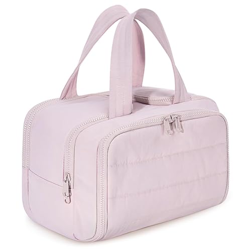 Große Kapazität, weit geöffnete Reise-Kosmetiktasche, Kulturbeutel, Organizer für Reisen, Damen, Herren, leichte Reise-Kulturbeutel, tragbare Make-up-Tasche mit Griff für Zubehör, Essentials Große Kapazität, weit geöffnete Reise-Kosmetiktasche, Kulturbeutel, Organizer für Reisen, Damen, Herren, leichte Reise-Kulturbeutel, tragbare Make-up-Tasche mit Griff für Zubehör, Essentials von Aosrioylt