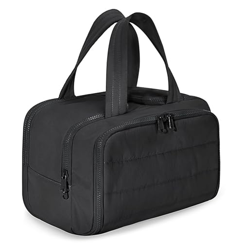 Große Kapazität, weit geöffnete Reise-Kosmetiktasche, Kulturbeutel, Organizer für Reisen, Damen, Herren, leichte Reise-Kulturbeutel, tragbare Make-up-Tasche mit Griff für Zubehör, Essentials Große Kapazität, weit geöffnete Reise-Kosmetiktasche, Kulturbeutel, Organizer für Reisen, Damen, Herren, leichte Reise-Kulturbeutel, tragbare Make-up-Tasche mit Griff für Zubehör, Essentials von Aosrioylt