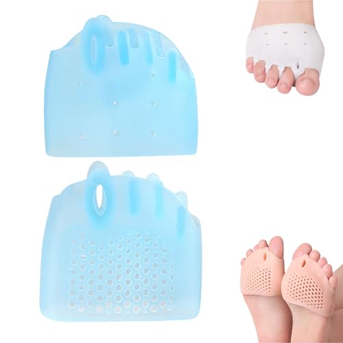 Hyggear Zehentrenner Aus Silikon for Damen Und Herren, Ballenzehen-Korrekturkissen, Atmungsaktive Und Weiche Gel-Zehentrenner for überlappende Zehen, Fußkorrektur(Blue) von Aosrioylt