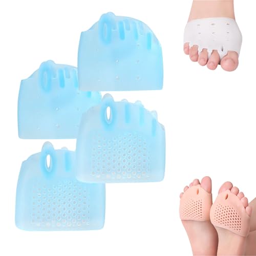 Hyggear Zehentrenner Aus Silikon for Damen Und Herren, Ballenzehen-Korrekturkissen, Atmungsaktive Und Weiche Gel-Zehentrenner for überlappende Zehen, Fußkorrektur(Blue*2) von Aosrioylt