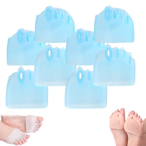 Hyggear Zehentrenner Aus Silikon for Damen Und Herren, Ballenzehen-Korrekturkissen, Atmungsaktive Und Weiche Gel-Zehentrenner for überlappende Zehen, Fußkorrektur(Blue*4) von Aosrioylt