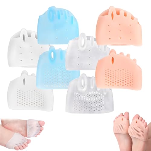 Hyggear Zehentrenner Aus Silikon for Damen Und Herren, Ballenzehen-Korrekturkissen, Atmungsaktive Und Weiche Gel-Zehentrenner for überlappende Zehen, Fußkorrektur(Four-color) von Aosrioylt