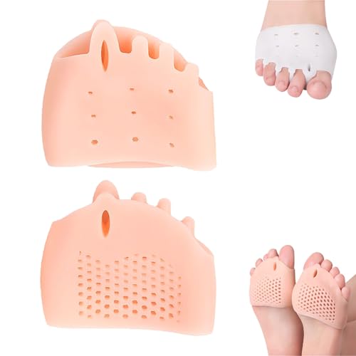 Hyggear Zehentrenner Aus Silikon for Damen Und Herren, Ballenzehen-Korrekturkissen, Atmungsaktive Und Weiche Gel-Zehentrenner for überlappende Zehen, Fußkorrektur(Skin) von Aosrioylt