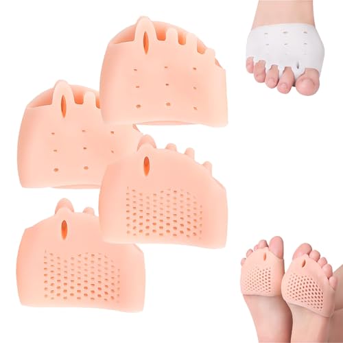 Hyggear Zehentrenner Aus Silikon for Damen Und Herren, Ballenzehen-Korrekturkissen, Atmungsaktive Und Weiche Gel-Zehentrenner for überlappende Zehen, Fußkorrektur(Skin*2) von Aosrioylt
