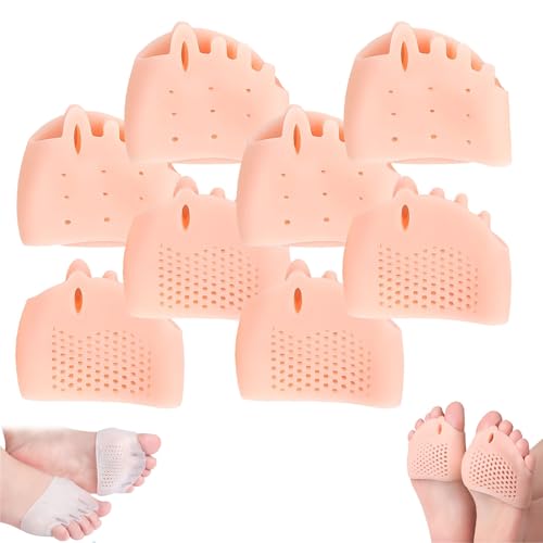 Hyggear Zehentrenner Aus Silikon for Damen Und Herren, Ballenzehen-Korrekturkissen, Atmungsaktive Und Weiche Gel-Zehentrenner for überlappende Zehen, Fußkorrektur(Skin*4) von Aosrioylt