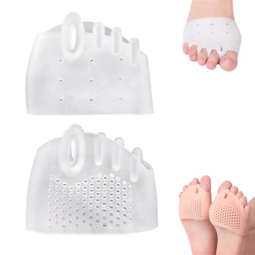Hyggear Zehentrenner Aus Silikon for Damen Und Herren, Ballenzehen-Korrekturkissen, Atmungsaktive Und Weiche Gel-Zehentrenner for überlappende Zehen, Fußkorrektur(Transparent) von Aosrioylt