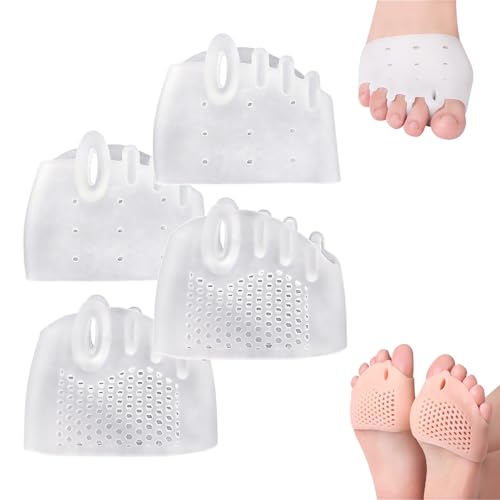 Hyggear Zehentrenner Aus Silikon for Damen Und Herren, Ballenzehen-Korrekturkissen, Atmungsaktive Und Weiche Gel-Zehentrenner for überlappende Zehen, Fußkorrektur(Transparent*2) von Aosrioylt