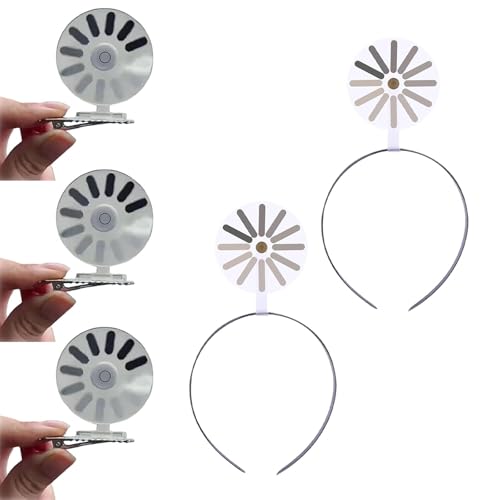 Kreatives Haarband/Haarnadel Mit Ladesymbol, Lustige Und Kreative Haarnadeln Mit Dem Motiv „loading“ for Damen Und Herren, Drehbares Haarband Mit Humorvollem Persönlichkeitsausdruck, Haarreifen(Mixed, von Aosrioylt