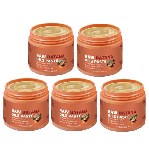 Rohe Batana-ölpaste 100 G, Batana-öl for Haarwachstum, Feuchtigkeitsspendendes Haarwuchsöl for Männer Und Frauen, Stärkerer Und Gesünderer Haarglanz, Beugt Haarausfall Vor, Repariert Krause(5pcs) Rohe Batana-ölpaste 100 G, Batana-öl for Haarwachstum, Feuchtigkeitsspendendes Haarwuchsöl for Männer Und Frauen, Stärkerer Und Gesünderer Haarglanz, Beugt Haarausfall Vor, Repariert Krause(5pcs) von Aosrioylt