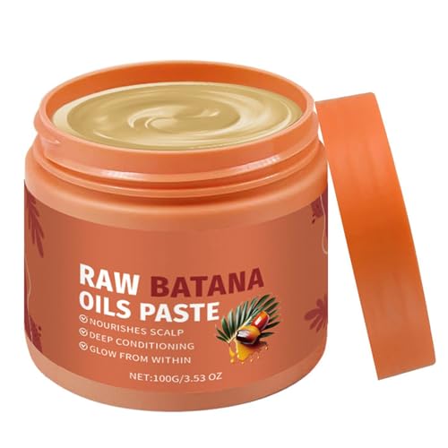 Rohe Batana-ölpaste 100 G, Batana-öl for Haarwachstum, Feuchtigkeitsspendendes Haarwuchsöl for Männer Und Frauen, Stärkerer Und Gesünderer Haarglanz, Beugt Haarausfall Vor, Repariert Krause(1pc) von Aosrioylt