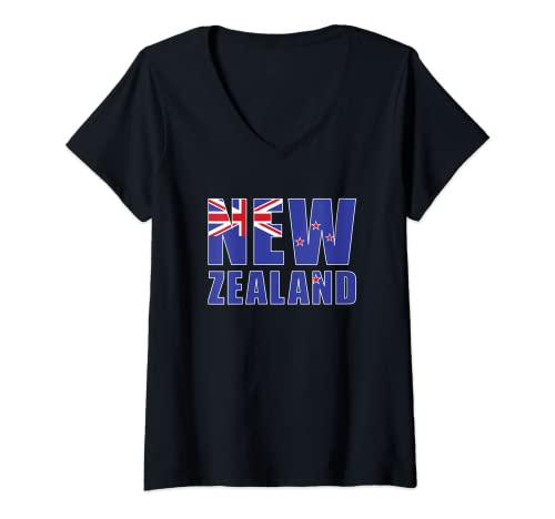 Damen Neuseeland-Rugby T-Shirt mit V-Ausschnitt Damen Neuseeland-Rugby T-Shirt mit V-Ausschnitt von Aotearoa Rugby Maori Rugby Present