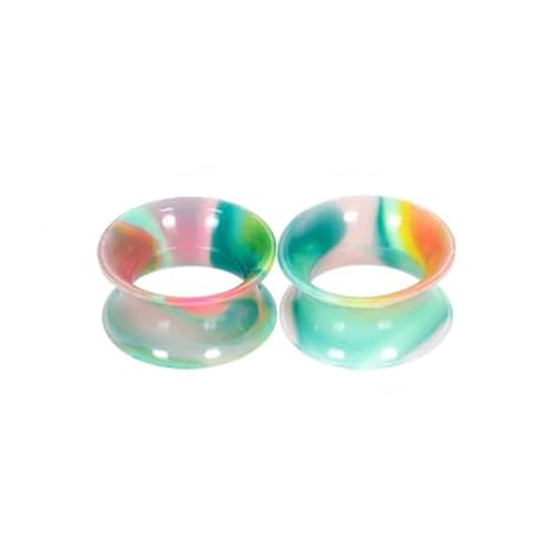 Aotiwe 2 Stück tunnel 12mm, tunnel plug ohr Grüner und rosa Reifen, 1/2 inch Silikon Ohrringe für Herren Aotiwe 2 Stück tunnel 12mm, tunnel plug ohr Grüner und rosa Reifen, 1/2 inch Silikon Ohrringe für Herren von Aotiwe