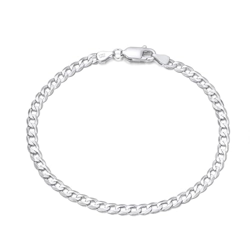 Aotiwe Armbänder Damen Boho, Armbänder Damen Echt Silber Curb Kette Armband Damen Zart Silber 20cm von Aotiwe