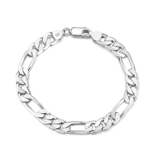 Aotiwe Armband Damen Freundschaft, Armbänder 925 Silber Damen Figaro Armbänder Set Silber 21.5cm Geschenk Hochzeitstag von Aotiwe