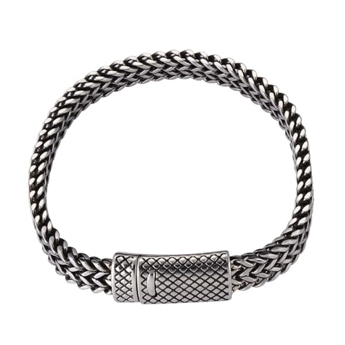 Aotiwe Armband Herren Leder, Armbänder für Herren Silber Retro Hip Hop Stil Armband Mann Dünn von Aotiwe