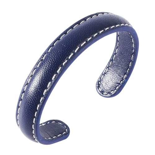 Aotiwe Armband für Männer Leder, Armband Männer Blau Offener Lederarmreif im Schlichten Stil Armbänder für Herren von Aotiwe