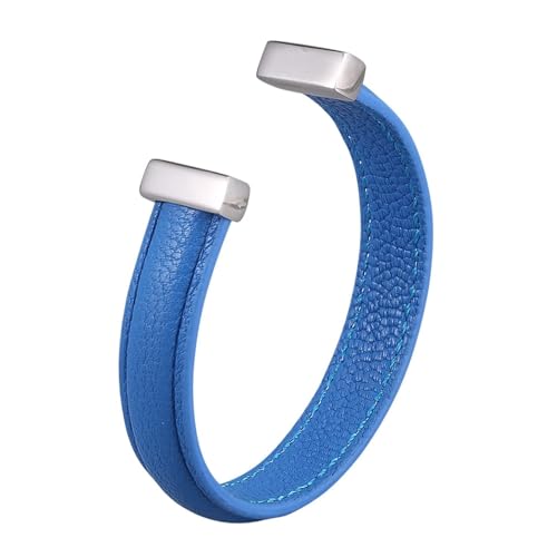Aotiwe Bracelet Set, Armreif Blau Offener Lederarmreif im Schlichten Stil Bracelet Herren Pu Leder von Aotiwe