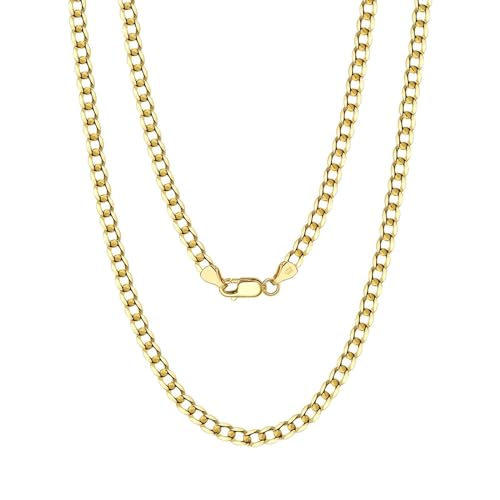 Aotiwe Damen Halskette ohne Anhänger, Freundschaftskette Damen Panzerkette Collier Damen Set Gold 925 Silber 5mm 40cm von Aotiwe